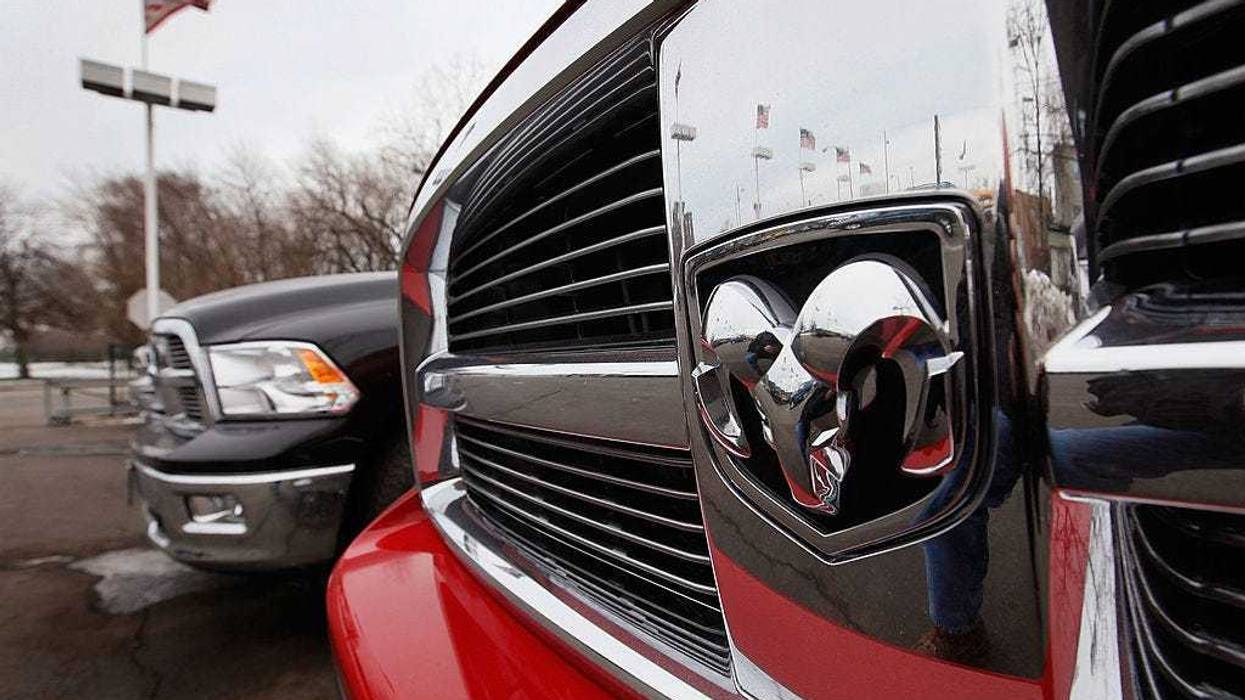 Dodge Ram pickup trucks are offered for sale at a dealership on January 20, 2010 in Chicago, Illinois.