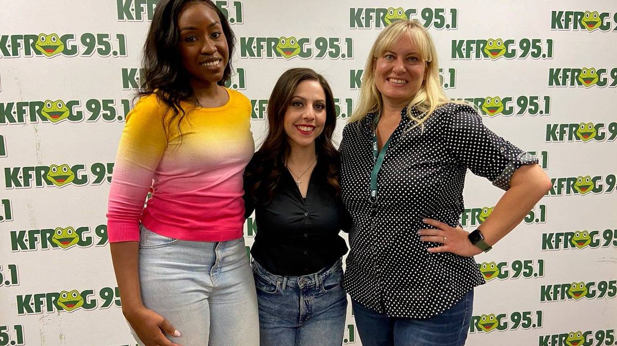 Dominique Woods and Vanessa Perez of Time for Change Foundation with K-Frog's Pepper