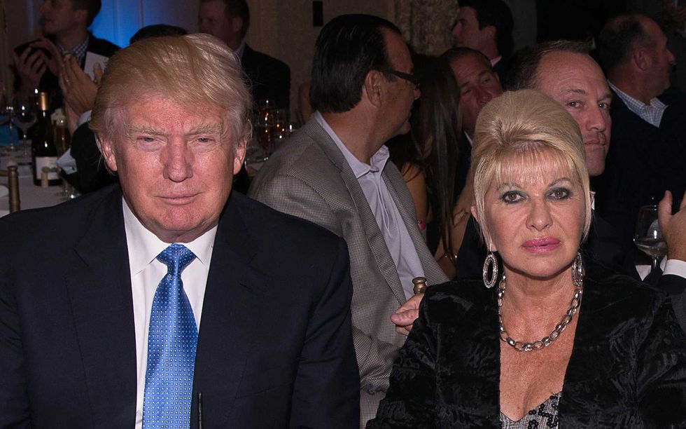 Donald Trump and Ivana Trump attend The Eric Trump 8th Annual Golf Tournament at Trump National Golf Club Westchester on Sept. 15, 2014 in Briarcliff Manor, New York