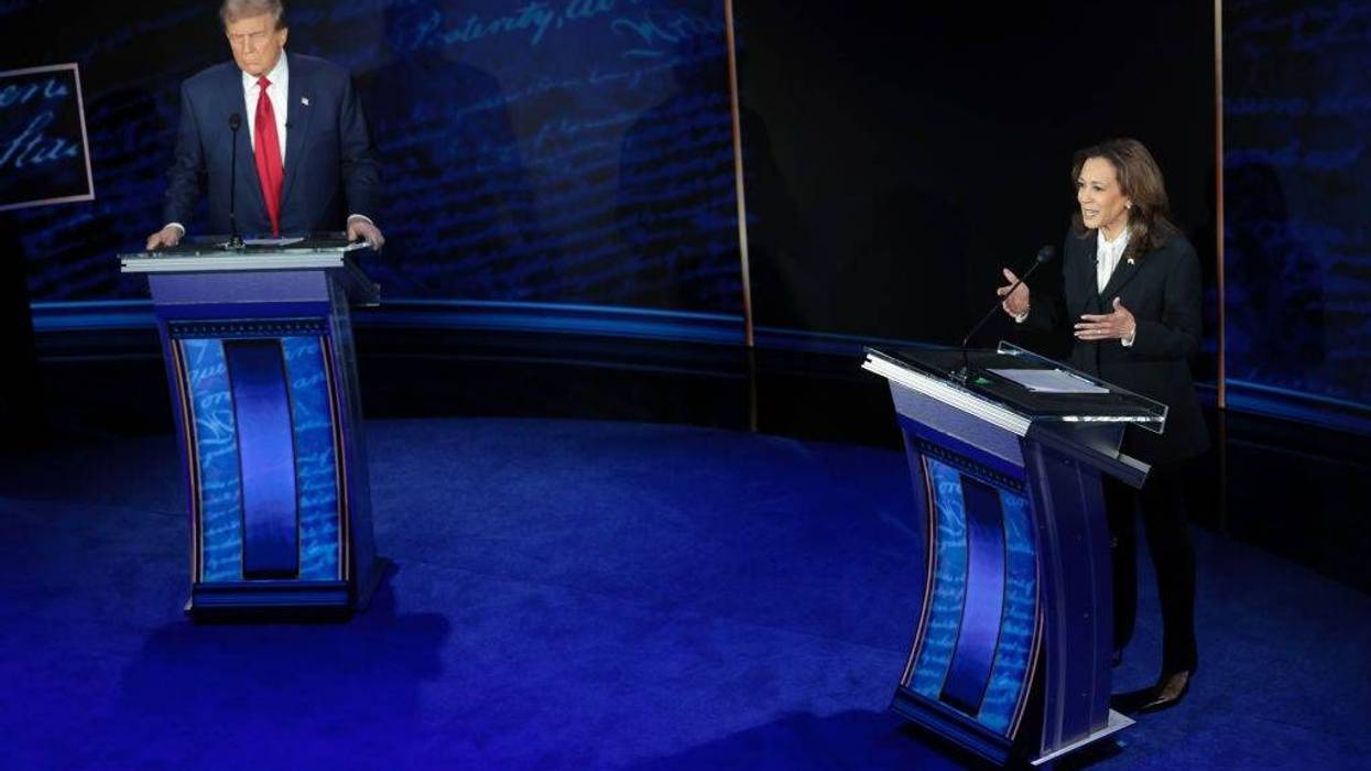 Donald Trump and Kamala Harris debate for the first and only time during the presidential election campaign at The National Constitution Center on Sept. 10, in Philadelphia.
