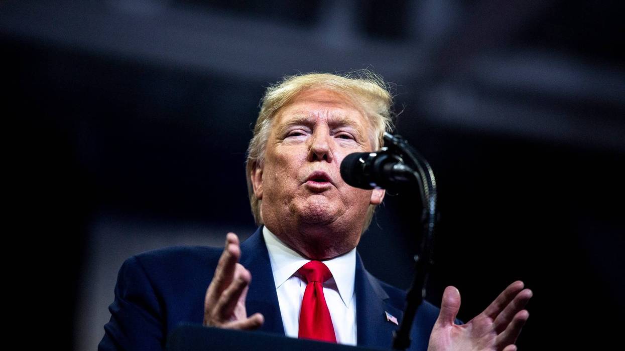 Donald Trump at an Iowa Rally