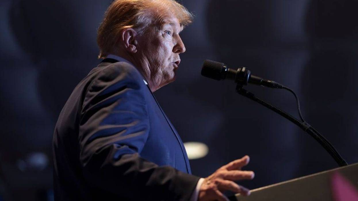 Donald Trump Holds Primary Night Event In Columbia, SC COLUMBIA, SOUTH CAROLINA - FEBRUARY 24: Republican presidential candidate and former President Donald Trump speaks to supporters during an election night watch party at the State Fairgrounds on February 24, 2024 in Columbia, South Carolina. Trump defeated Republican presidential candidate former U.N. Ambassador Nikki Haley in her home state as South Carolina held its primary today. ()