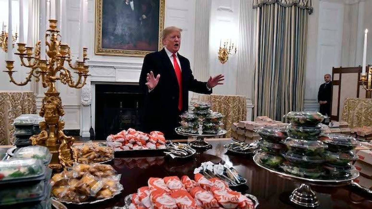 Donald Trump, Media, State Dining Room, White House, Fast Food