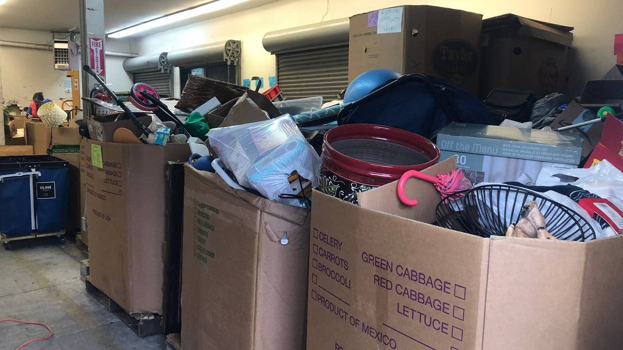 Donations at a Bay Area thrift store.