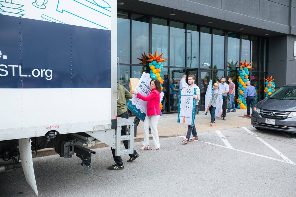 Donations to Home Sweet Home are loaded onto a truck