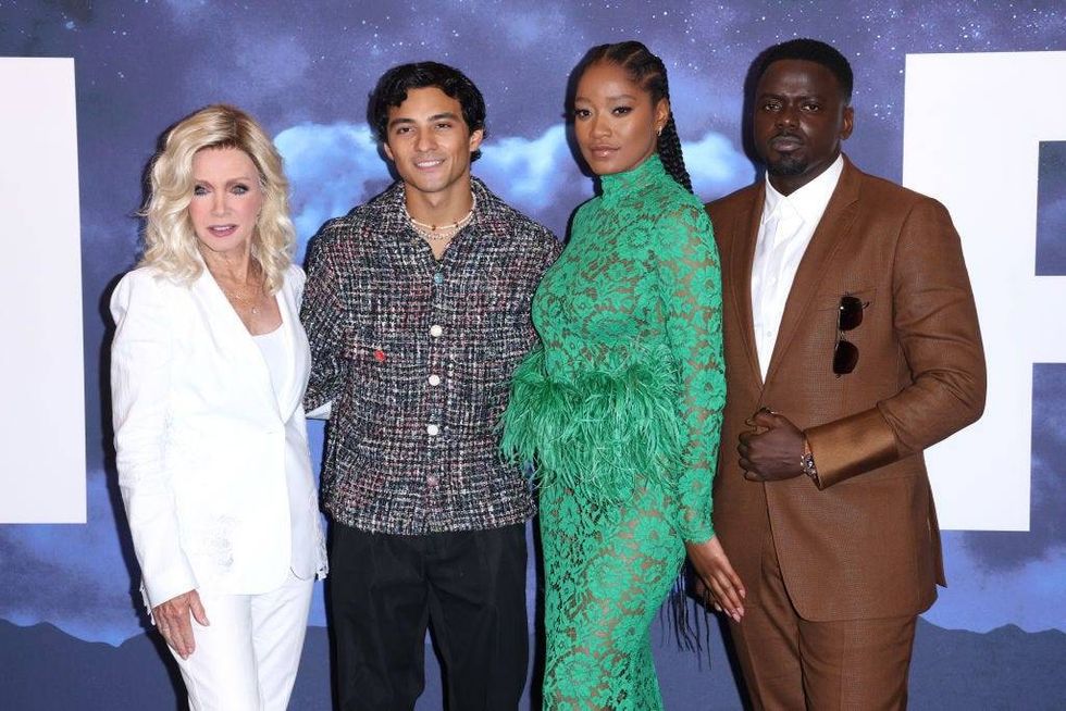 Donna Mills, Brandon Perea, Keke Palmer and Daniel Kaluuya attend the UK premiere of "NOPE" at the Odeon Luxe Leicester Square on July 28, 2022 in London, England.