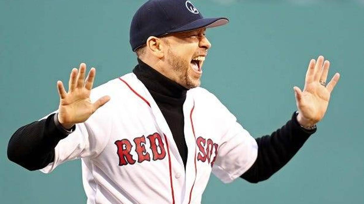 Donnie Wahlberg at Fenway Park
