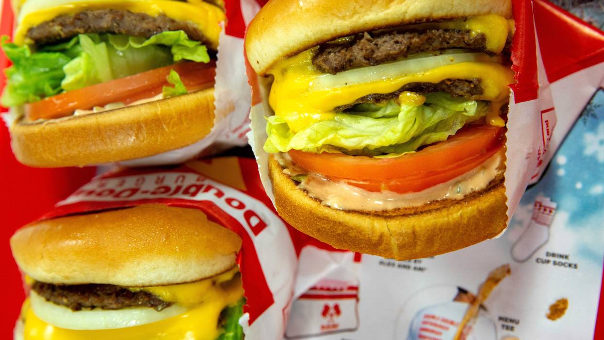 Double-double burgers during the opening of In-N-Out in Keizer on Dec. 12, 2019.