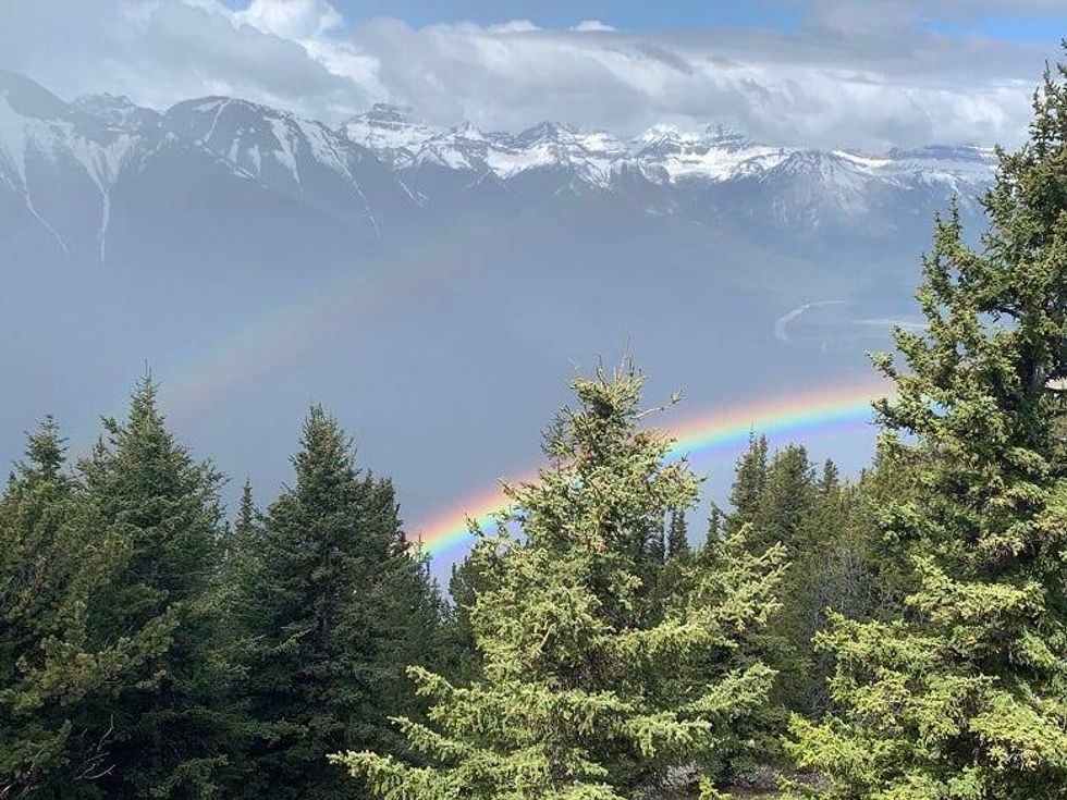 Double rainbows from Sulphur Mountain