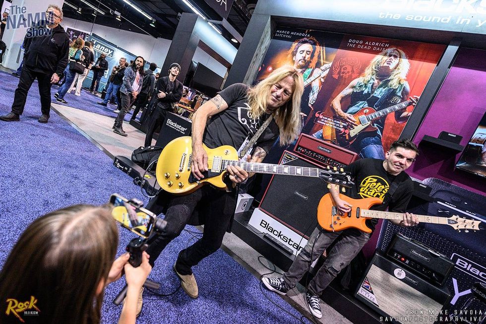 Doug Aldrich at Blackstar Amps booth - NAMM Show - Anaheim, CA Convention Center 1/24/26