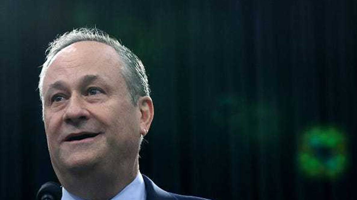 Doug Emhoff, husband of Vice President Kamala Harris, speaks during a roundtable discussion at Rayburn House Office Building on Capitol Hill on February 14, 2024 in Washington, DC.