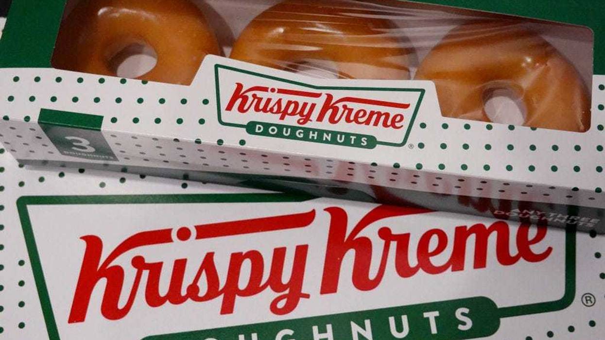 Doughnuts are sold at a Krispy Kreme store on May 05, 2021 in Chicago, Illinois.