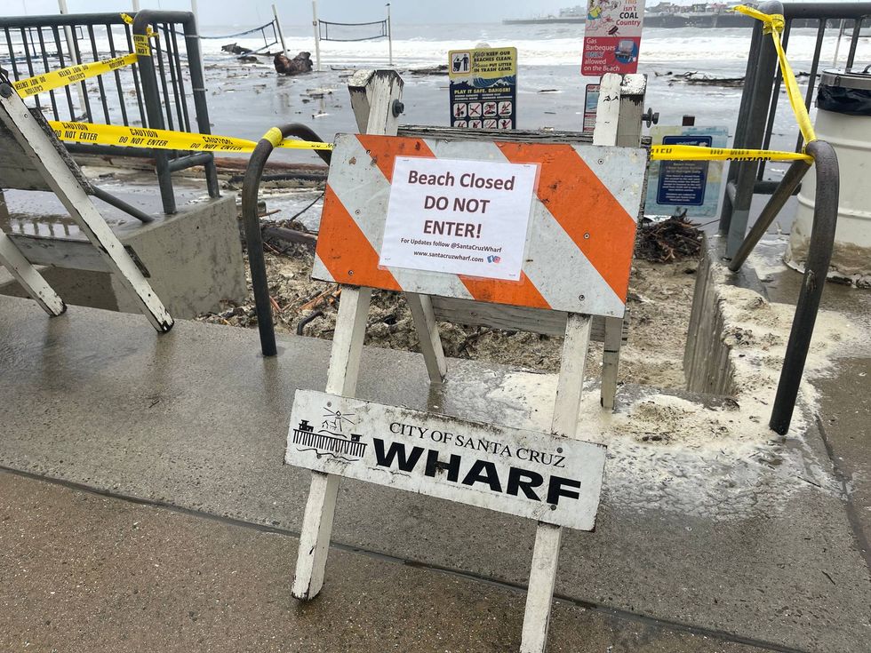 Down south, Santa Cruz County suffered major damage overnight along the coastline, including on the piers in Capitola and Seacliff.