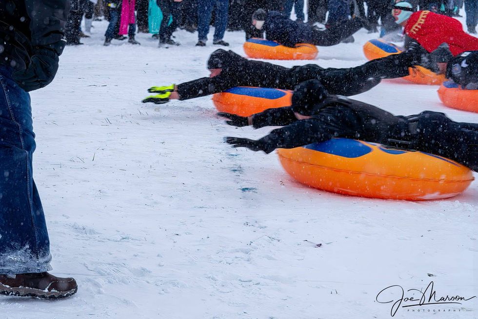 Downriver police sled race
