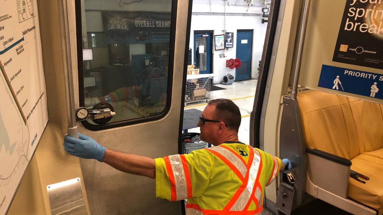 Dozens of BART cars are taken out of service every week so workers can repair malfunctioning doors.