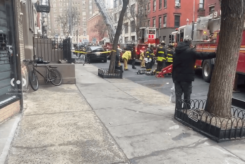 Dozens of FDNY members responded to the scene of the morning fire