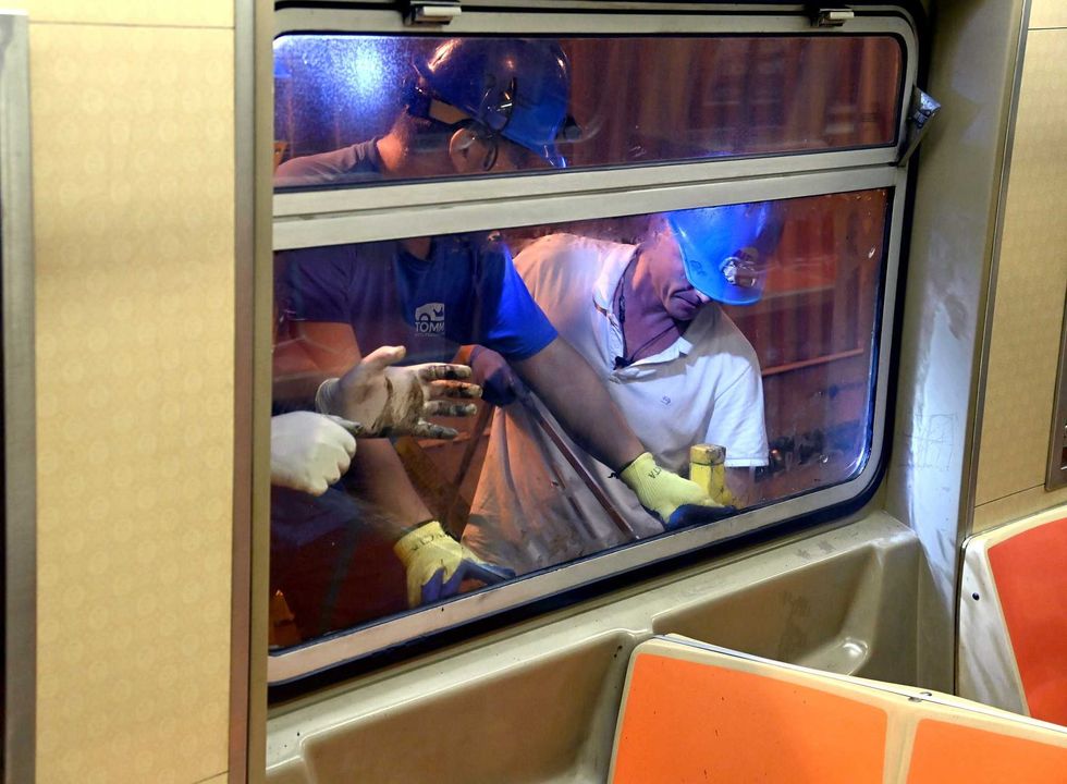 Dozens of trains had been repaired by Wednesday morning, but dozens more remained
