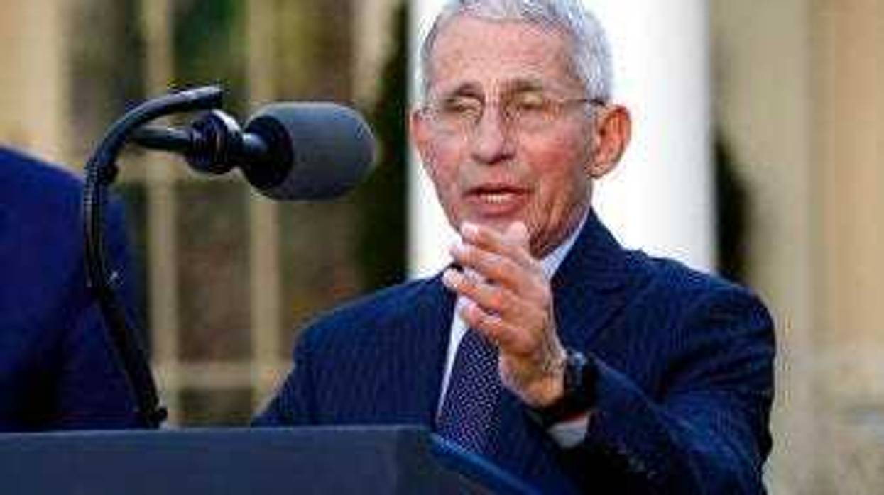 Dr. Anthony Fauci, director of the National Institute of Allergy and Infectious Diseases, speaks about the coronavirus in the Rose Garden of the White House, Monday, March 30, 2020, in Washington. (AP Photo/Alex Brandon)