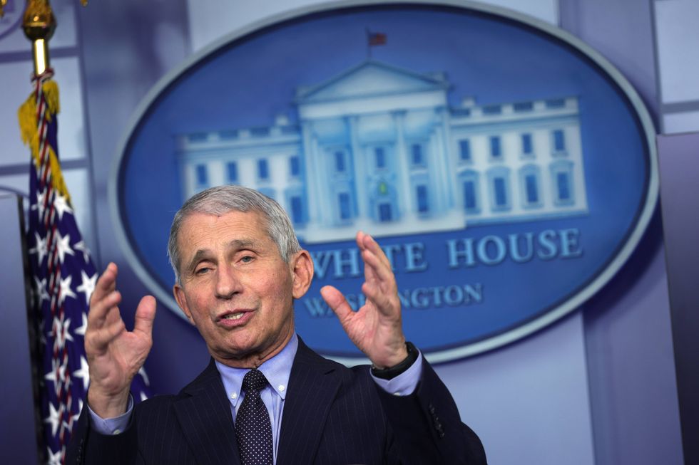 Dr Anthony Fauci, Director of the National Institute of Allergy and Infectious Diseases, speaks during a White House press briefing, conducted by White House Press Secretary Jen Psaki, at the James Brady Press Briefing Room of the White House January 21, 2021 in Washington, DC.