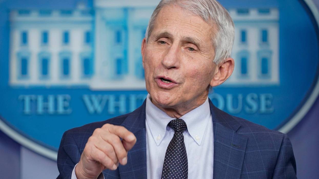 Dr. Anthony Fauci, director of the National Institute of Allergy and Infectious Diseases, speaks during the daily briefing at the White House in Washington, Wednesday, Dec. 1, 2021.