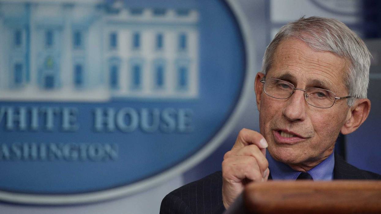 Dr. Anthony Fauci, director of the National Institute of Allergy and Infectious Diseases, speaks during the daily briefing of the White House Coronavirus Task Force, at the White House April 17, 2020 in Washington, DC.
