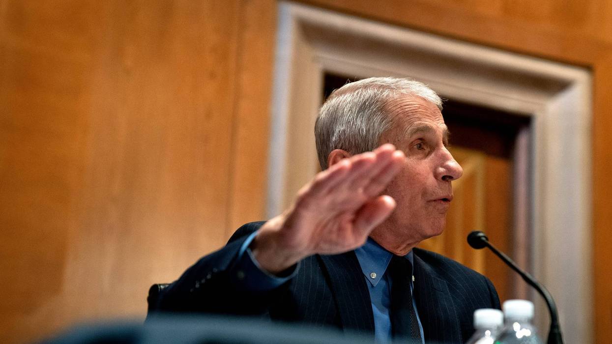 Dr. Anthony Fauci speaks during a Senate subcommittee hearing in May.