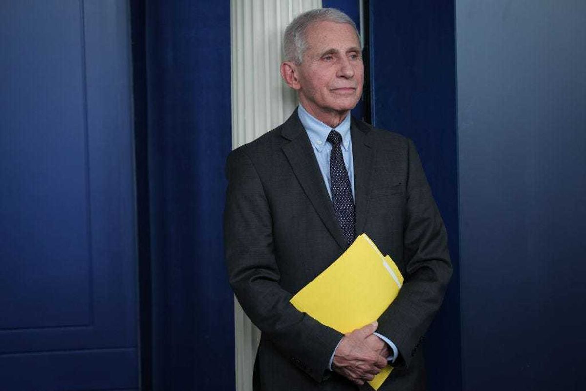 Dr. Anthony Fauci, White House chief medical advisor, attends his final briefing on COVID-19 at the White House on November 22, 2022 in Washington, DC.