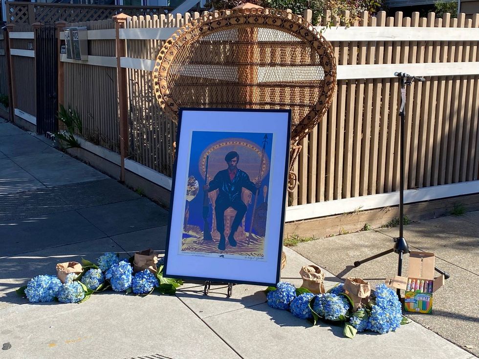 Dr. Huey P. Newton was honored Wednesday with the renaming of the Oakland street where he was gunned down in August 1989.