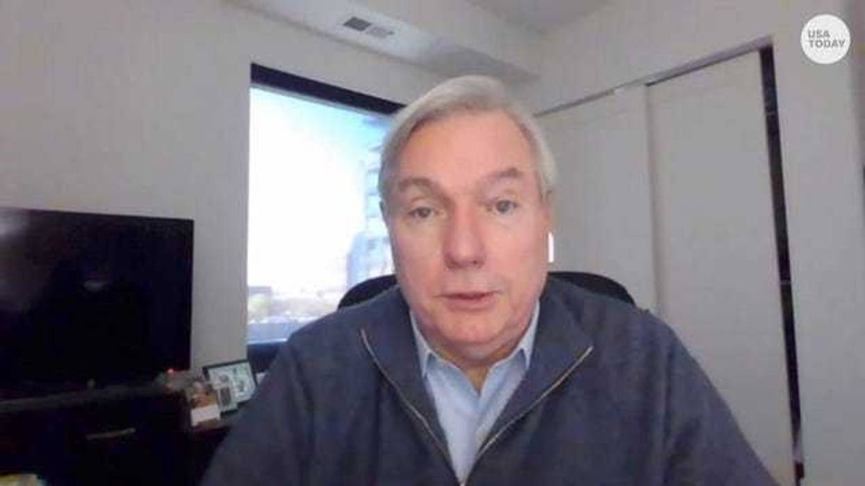 Dr. Michael Osterholm, director of the Center for Infectious Disease Research and Policy at the University of Minnesota, meets with the media after a global pandemic was declared by the WHO on May 11, 2020.