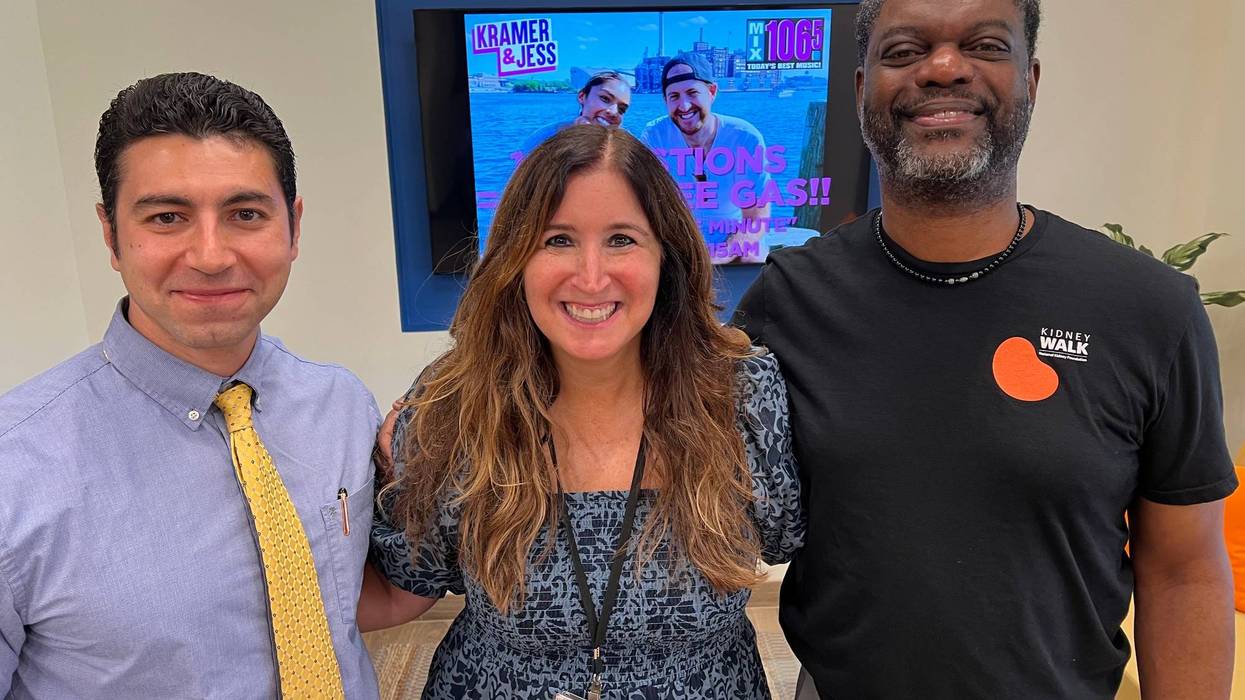 Dr. Mohammed Ibrahim, Advisory Board Member, NKFMDDE & Larry Jones, Patient Advocate, NKFMDDE with Gina Crash