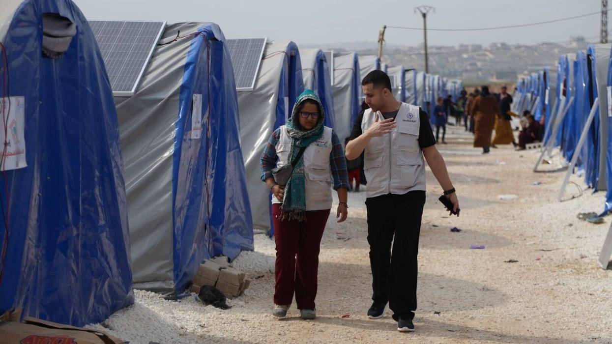 Dr. Nareen Ahmed (left) recently traveled to earthquake-stricken Turkey and Syria.