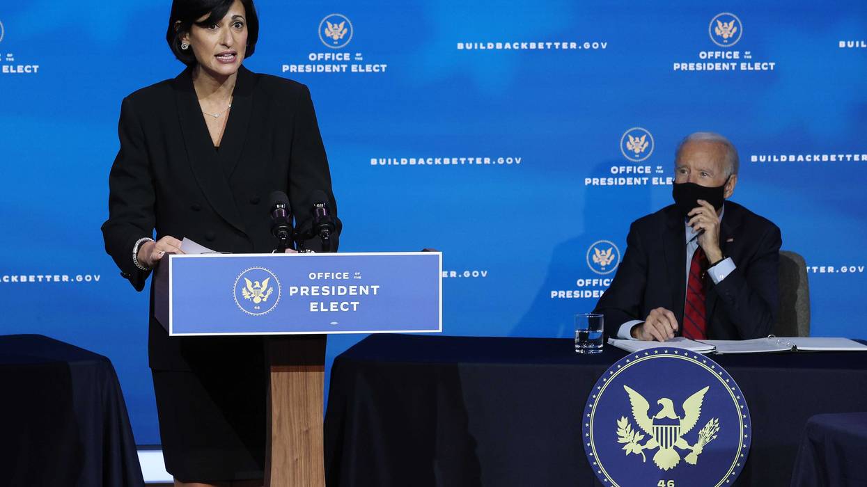 Dr. Rochelle Walensky with then President-elect Joe Biden in December