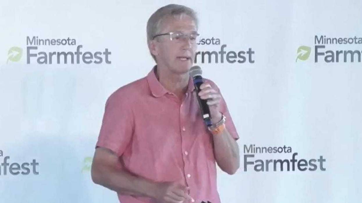 Dr. Scott Jensen at a forum hosted at Farmfest in 2022.