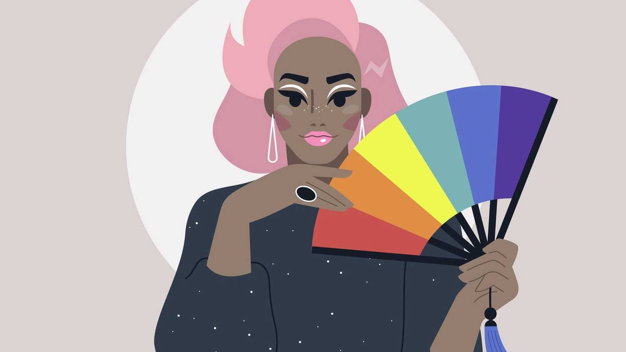 Drag performer illustration