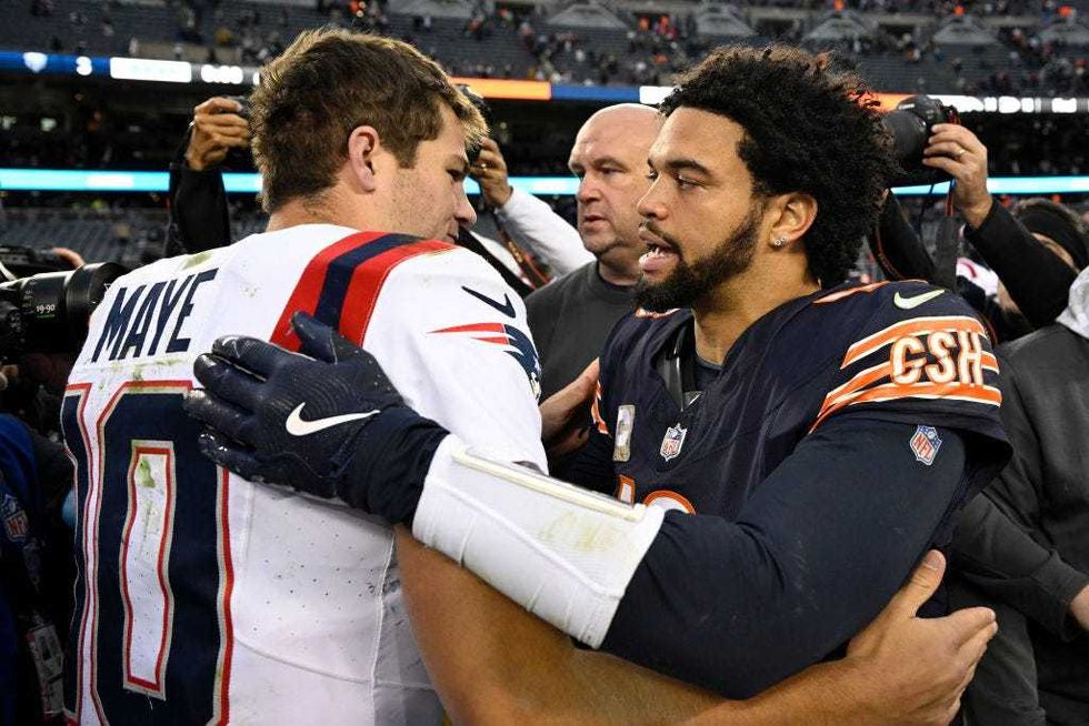 Drake Maye and Caleb Williams