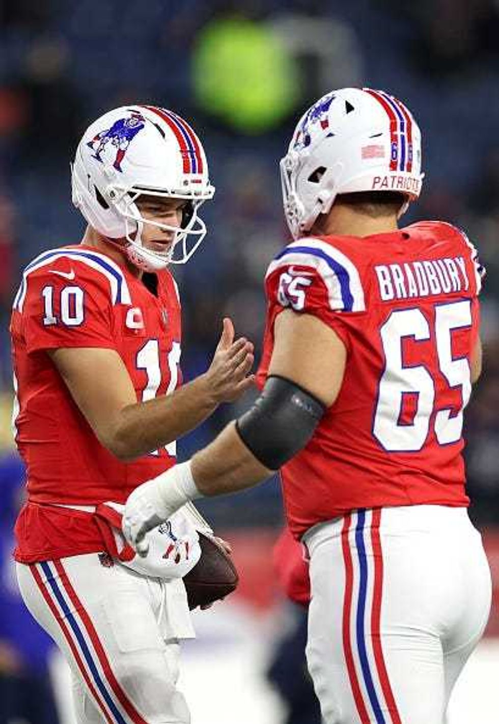 Drake Maye and Garrett Bradbury