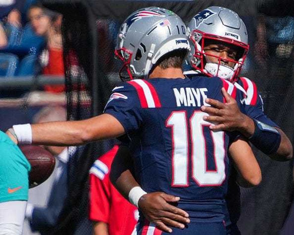 Drake Maye and Jacoby Brissett