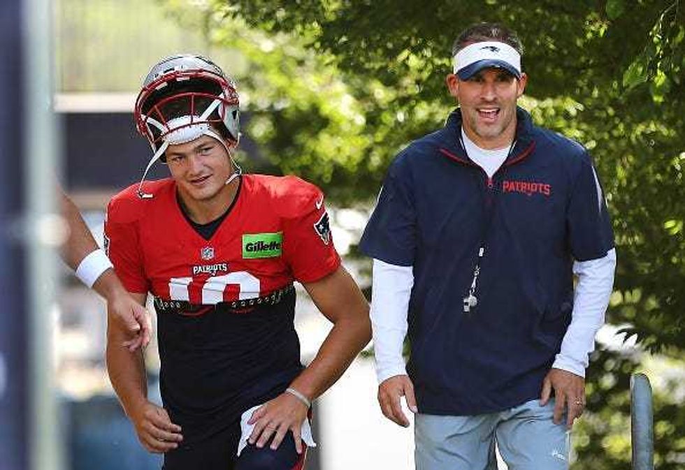 Drake Maye and Josh McDaniels