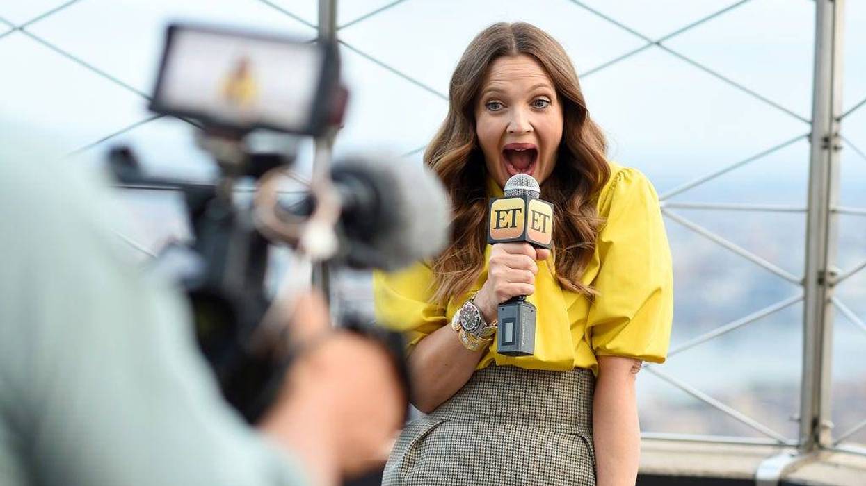Drew Barrymore celebrates the Launch of The Drew Barrymore Show at The Empire State Building on September 14, 2020 in New York City