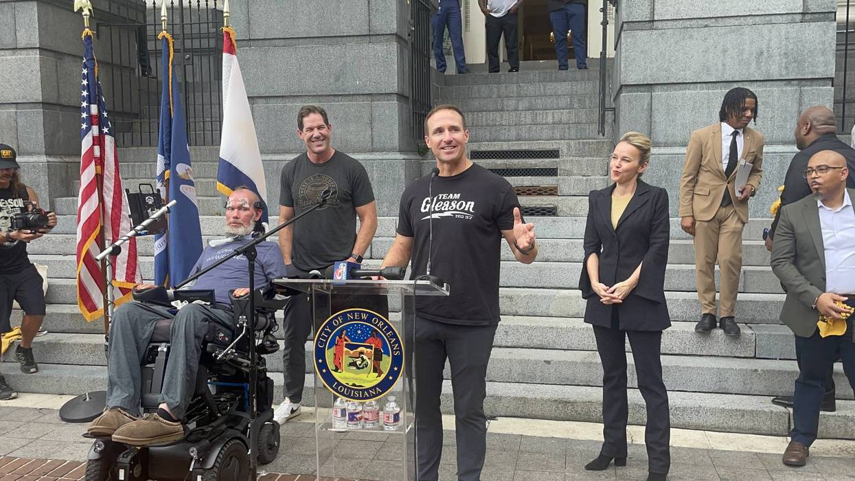 "We're ready to kick the Dirty Birds a**es tonight": Watch as Gleason, Brees address Saints fans on 20th anniversary of Dome's reopening following Hurricane Katrina