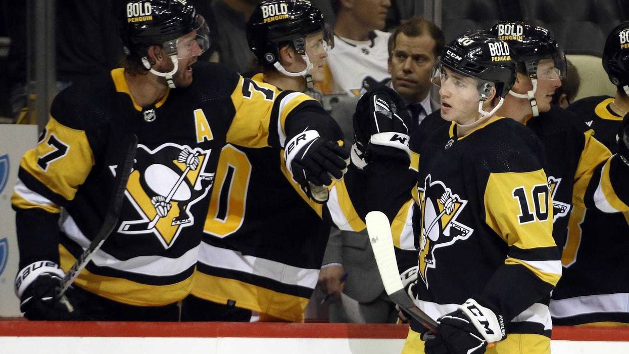 Drew O'Connor slapping after goal