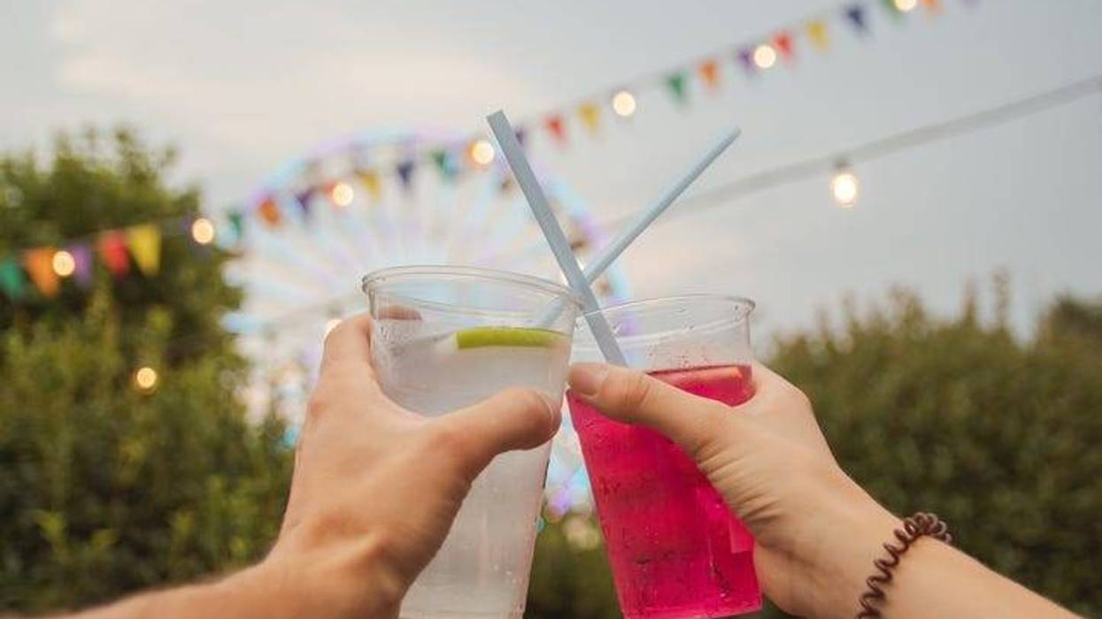 drinking outdoors