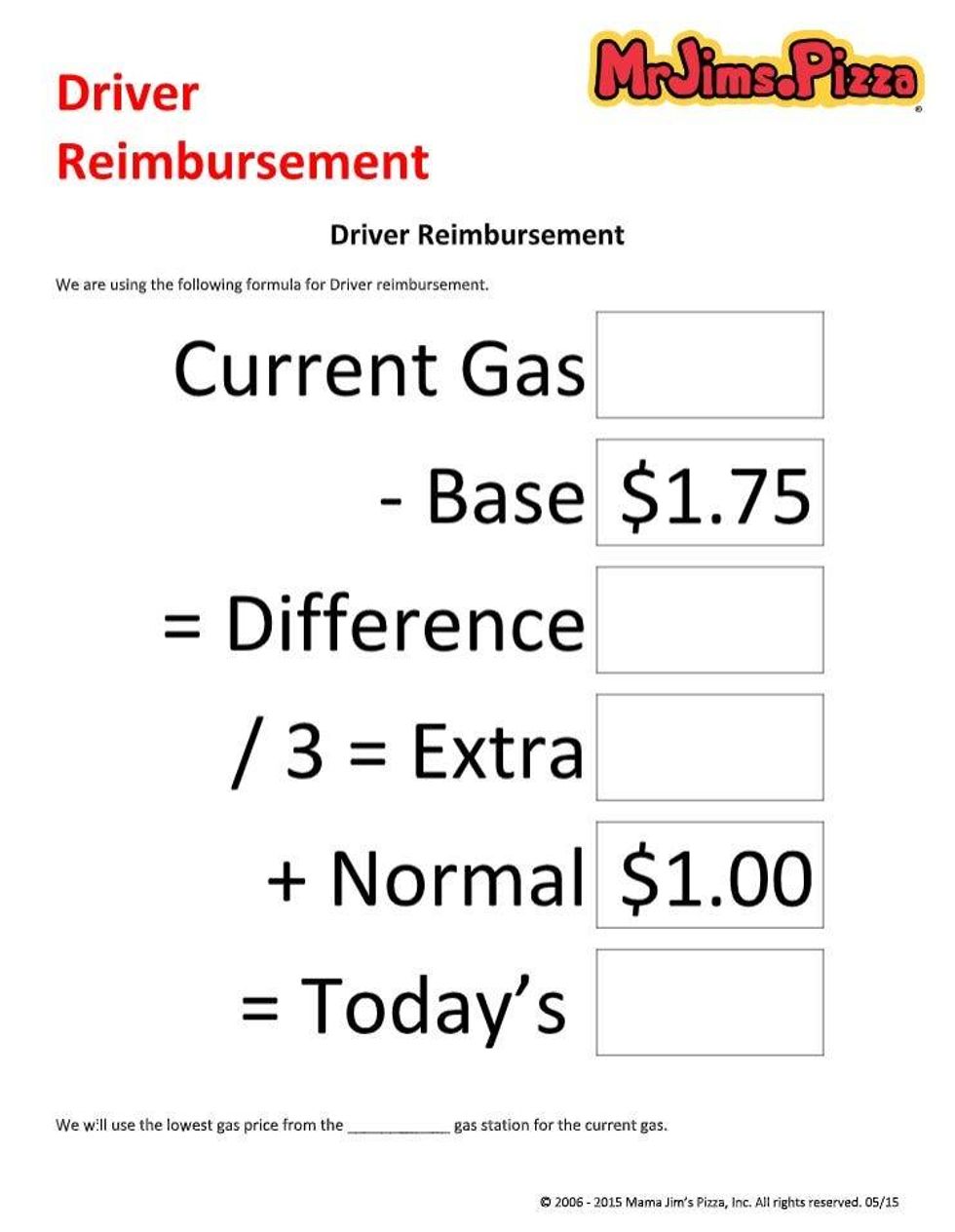 Driver Reimbusement