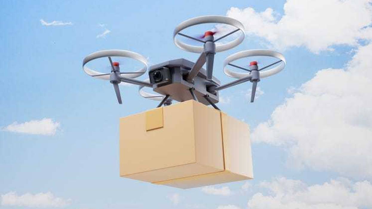 drone with package