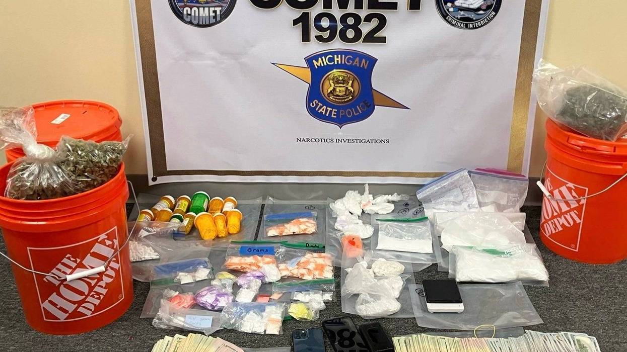 Drugs and cash seized by Michigan State Police in Macomb County