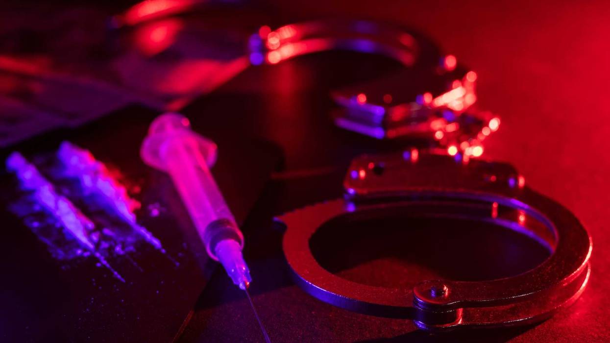 Drugs and handcuffs.