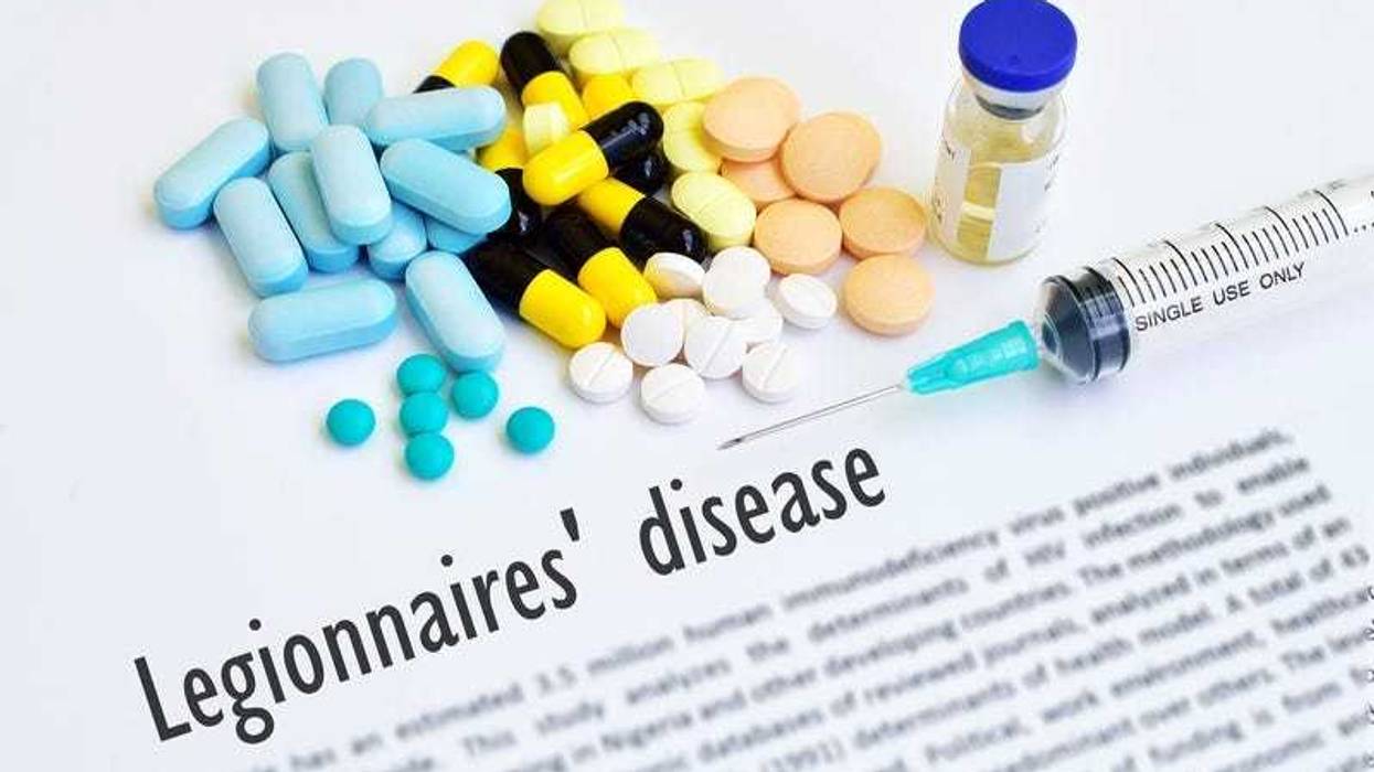 Drugs and syringe for Legionnaires' disease.
