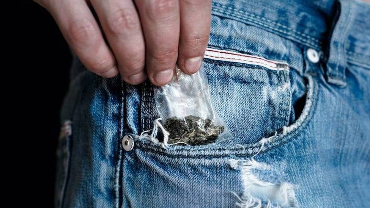 Drugs, Marijuana, Weed, Baggie, Pocket, Jeans