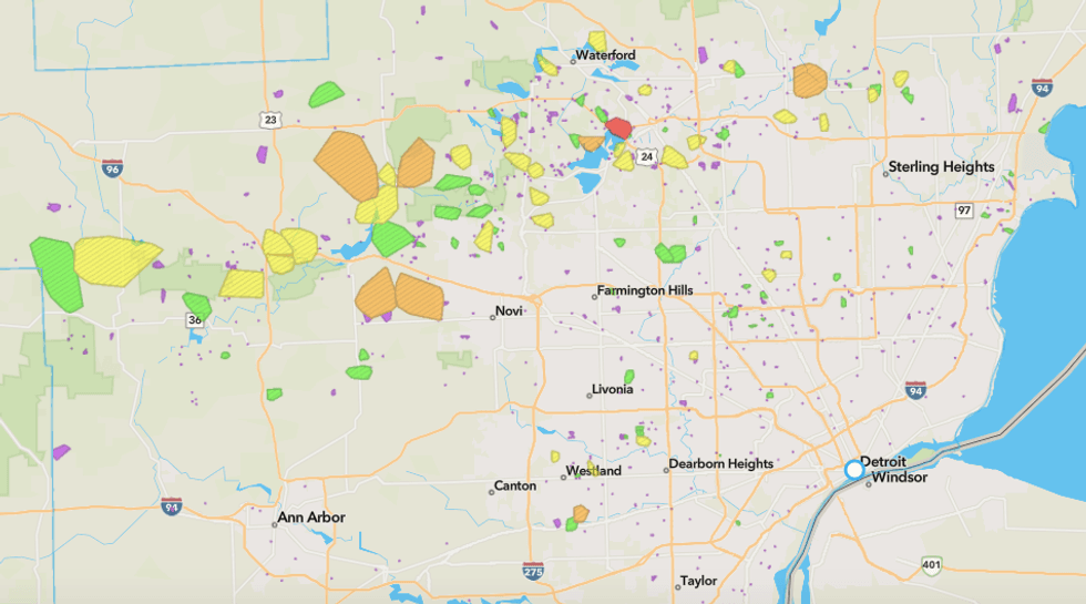 DTE Outage Map