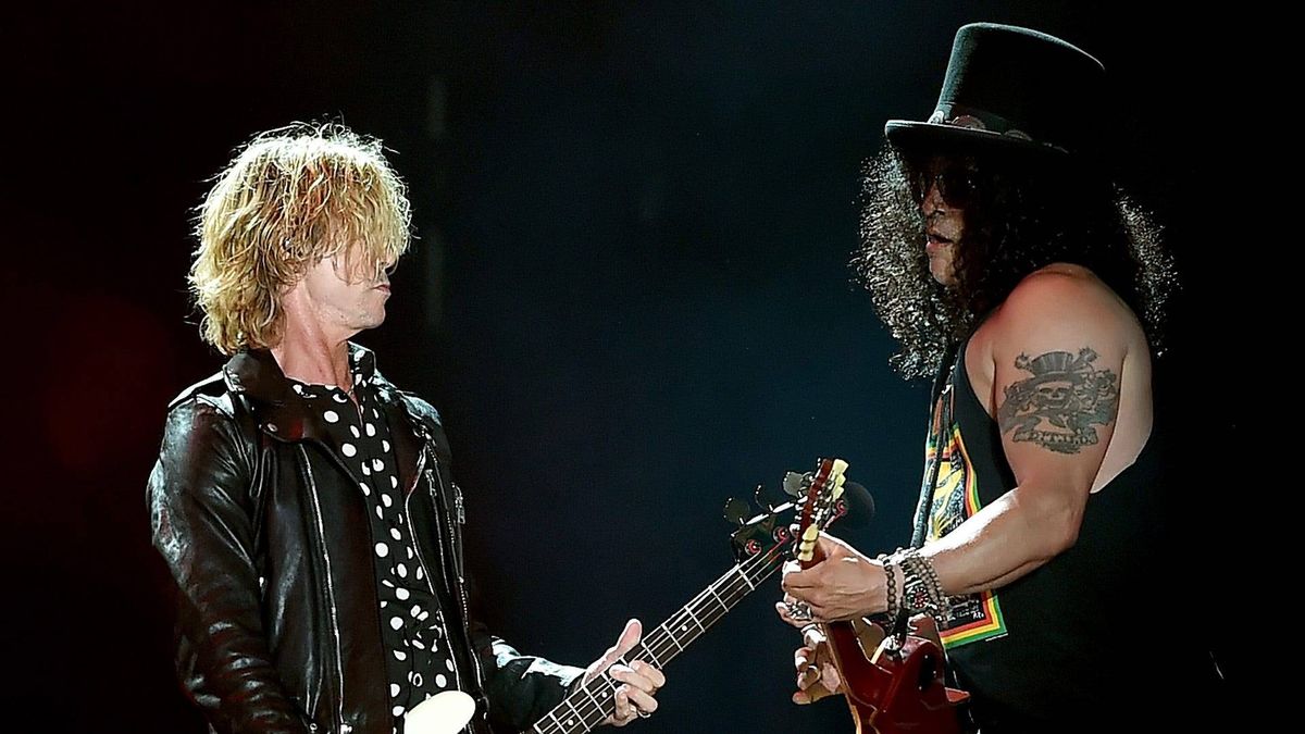 Duff McKagan and Slash of Guns N' Roses